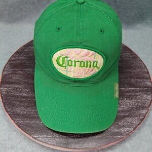 Corona Embroidered Patch  Adjustable Cap Green Miss Fina Hecho en Mexico